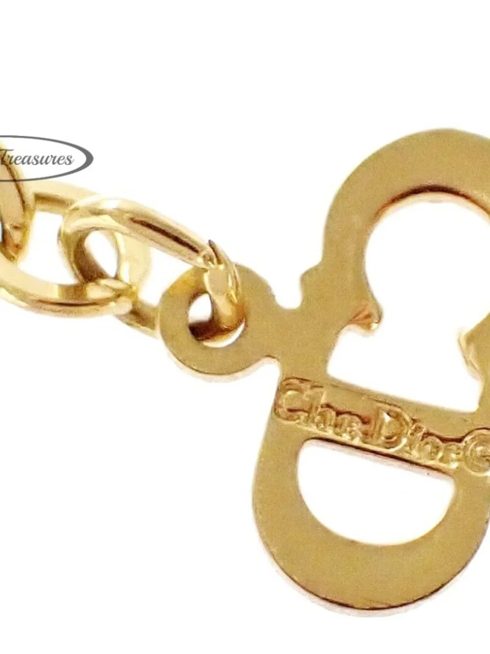 Signed Vintage Christian Dior CD Logo Pendant Necklace | New Old Stock - Picture 5 of 6